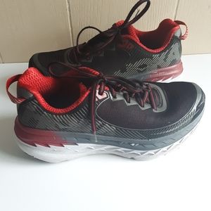 Hoka One One Mens Bondi 5 Black Red Running Shoes